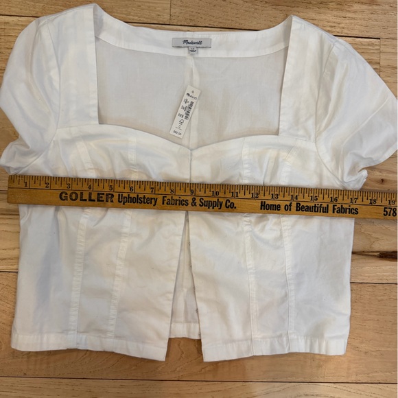 NWT madewell white corset top size 10 - Picture 2 of 6